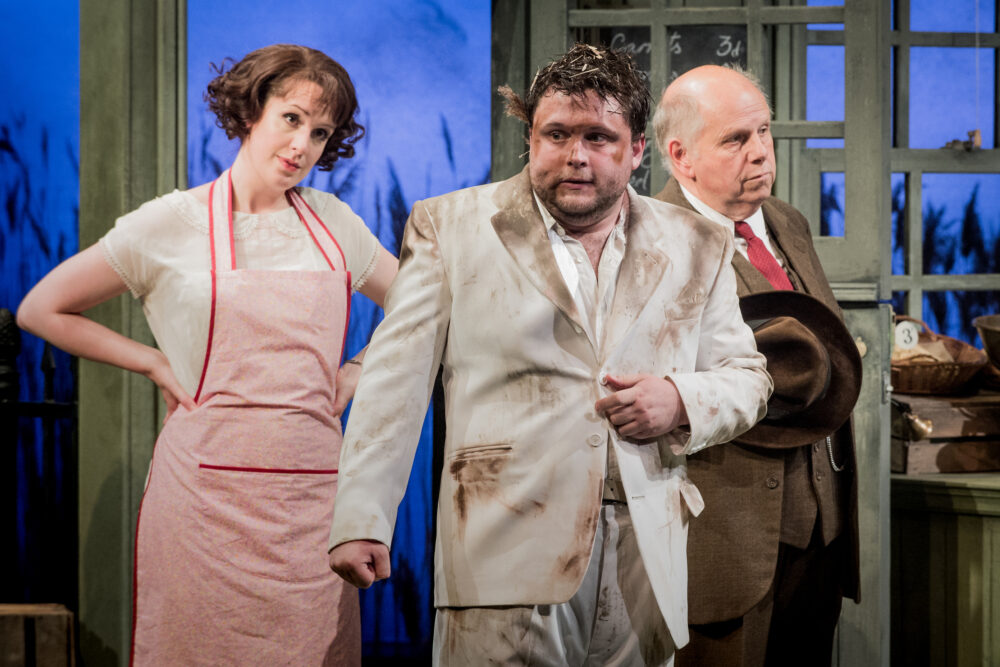 Kitty Whatley - Nancy | Richard Pinkstone - Albert Herring | Adrian Thompson - Mr Upfold | Photo © Robert Workman}