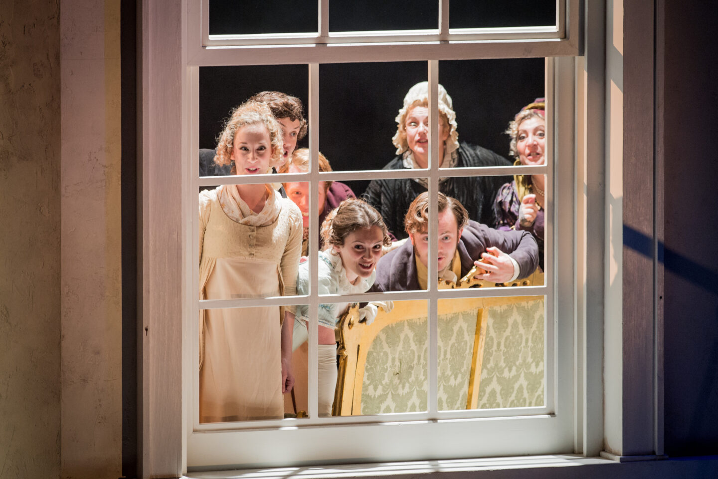 Martha Jones - Fanny Price | Henry Neill - Edmund Bertram | Oliver Johnston - Mr Rushworth | Angharad Lyddon - Julia Bertram | Nick Pritchard - Henry Crawford  | Jeni Bern - Aunt Norris | Sarah Pring - Lady Bertram | Photo © Robert Workman