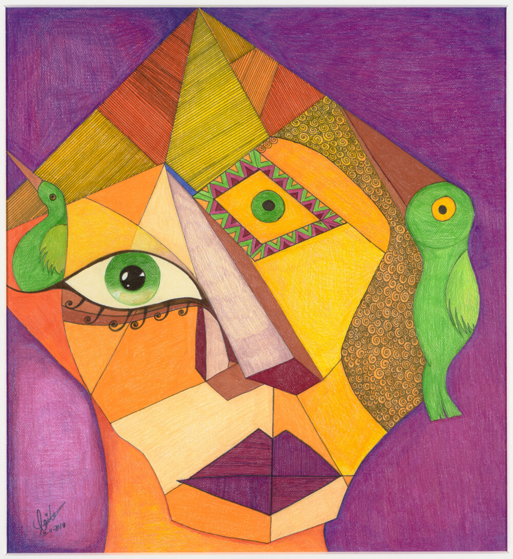 Laila Kassab | Alienation 80x85cm coloured pencil on paper}